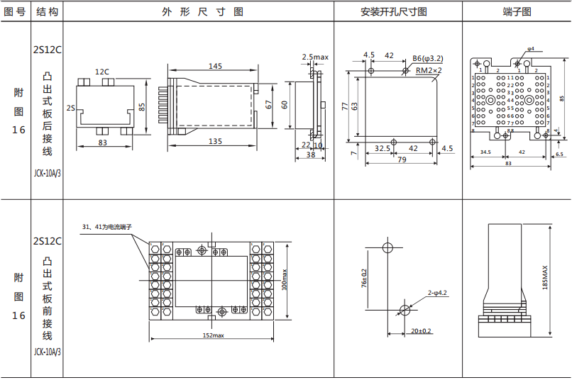 BZS-12延時(shí)中間繼電器外形及開(kāi)孔尺寸 BZS-12延時(shí)中間繼電器外形及開(kāi)孔尺寸