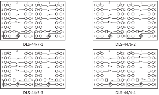 DLS-42/7-3雙位置繼電器內(nèi)部連接線圖片3 DLS-42/7-3雙位置繼電器內(nèi)部連接線圖片3
