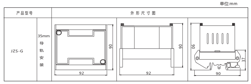 JZS-G-54繼電器外形尺寸及安裝尺寸圖 JZS-G-54繼電器外形尺寸及安裝尺寸圖