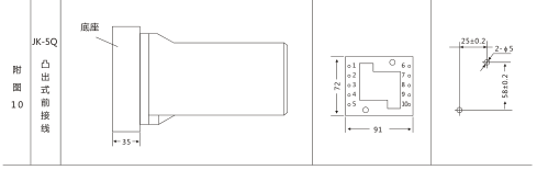 JX-22靜態(tài)信號繼電器外形及開孔尺寸圖2 JX-22靜態(tài)信號繼電器外形及開孔尺寸圖2